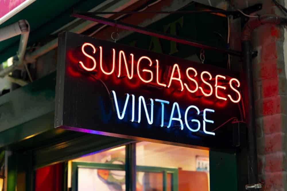 image of lighted signs
