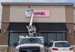 Crumbl Sign Installation