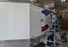 Elite trailer wrap in progress